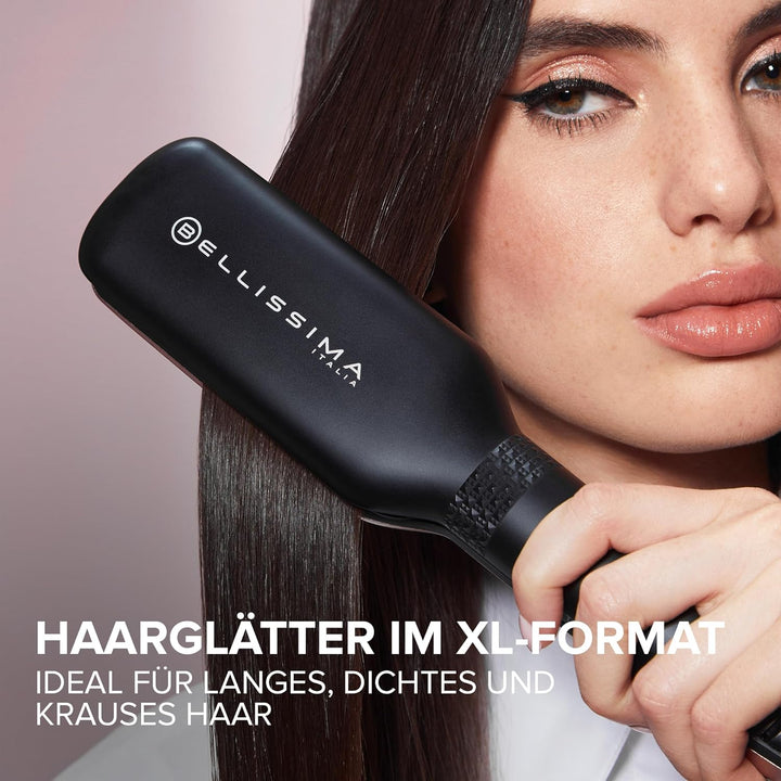 Bellissima XL ION, Haarglätter, breites Glätteisen, Ionisator, konstante Hitze, Keramik- und Keratin