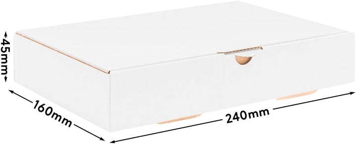 500 x Maxibriefkartons 240 x 160 x 45 mm Weiss - Marken-Qualität von OfficeKing®