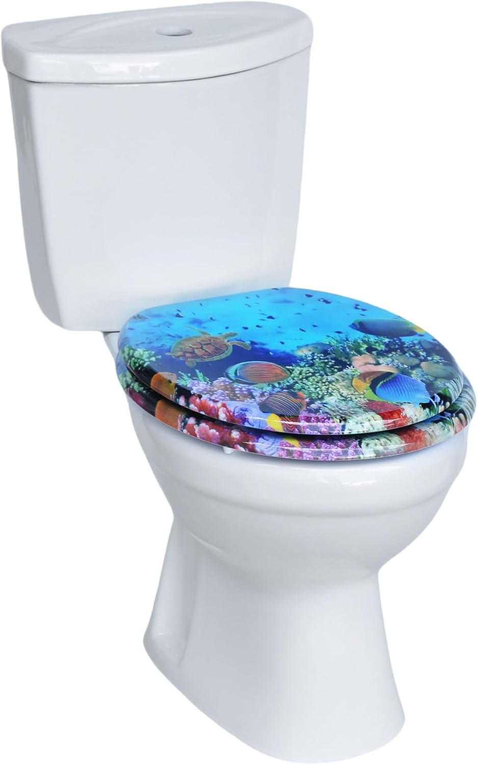 Premium WC-Sitz aus MDF | Mit Geräuscharmer Absenkautomatik & Edler Holzoptik | Universell, Robust &