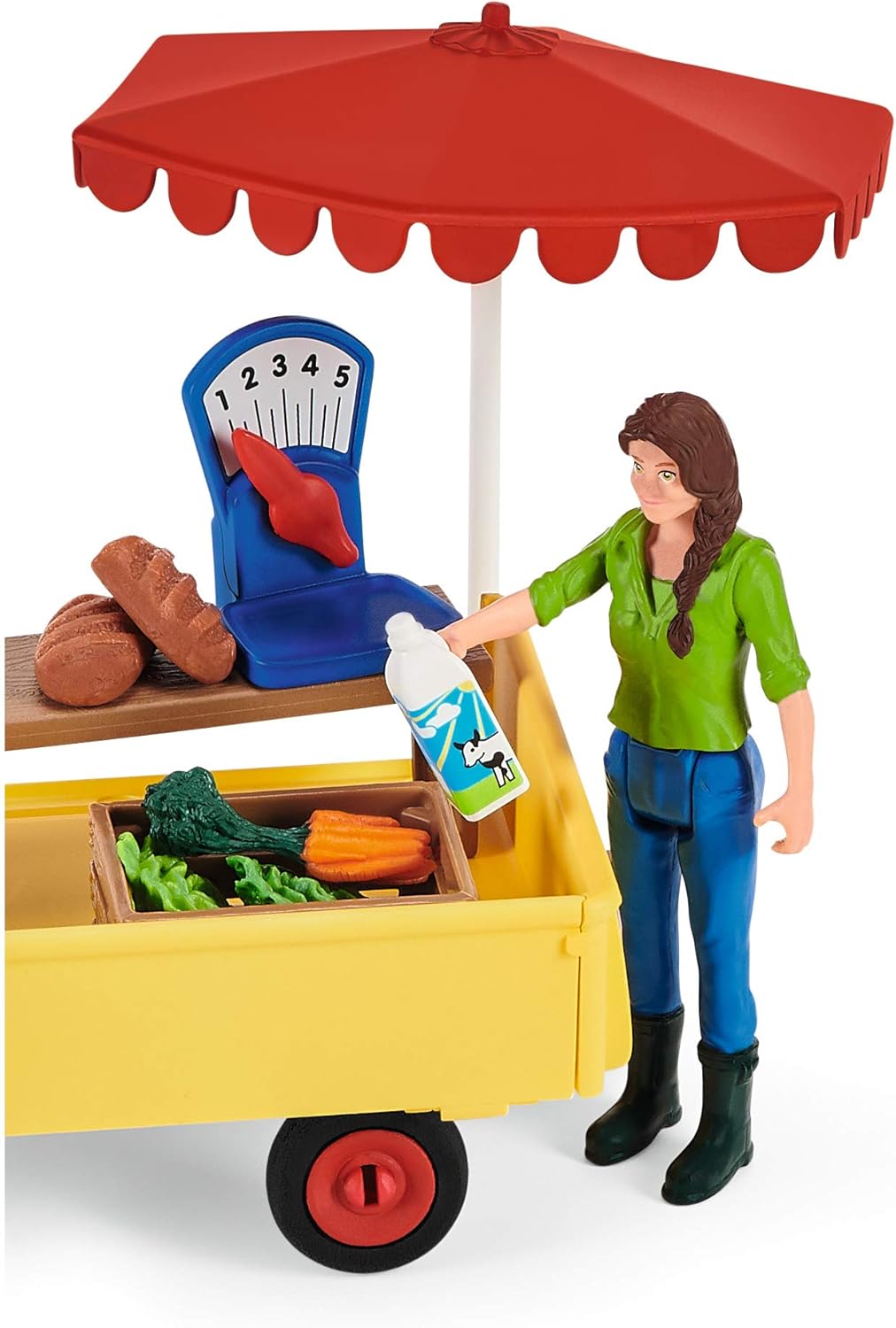SCHLEICH 42528 Mobiler Farm Stand, ab 3 Jahren, Farm World - Spielset, 21 Teile Single Standardverpa