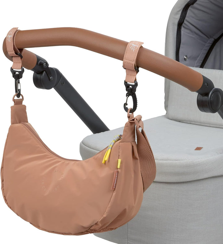 LÄSSIG Wickeltasche Umhängetasche inkl. Kinderwagenbefestigung/Stretch Up Bum Bag Braun, Braun