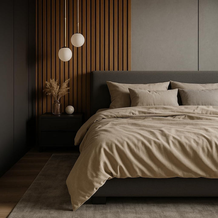 VEL VET HOME VelvetHome Deluxe Bettwäsche 155x220 Baumwolle Bettbezug 155x220 cm mit Kissenbezug 80x