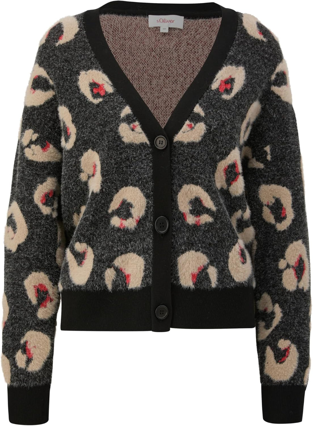 s.Oliver Damen Strickjacke mit Allover Muster, 99b1