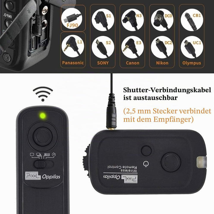 Pixel Kabellose Fernauslöser RW-221/N3 Kamera Funkfernauslöser Kompatibel mit Canon EOS R5 10D 6D-II