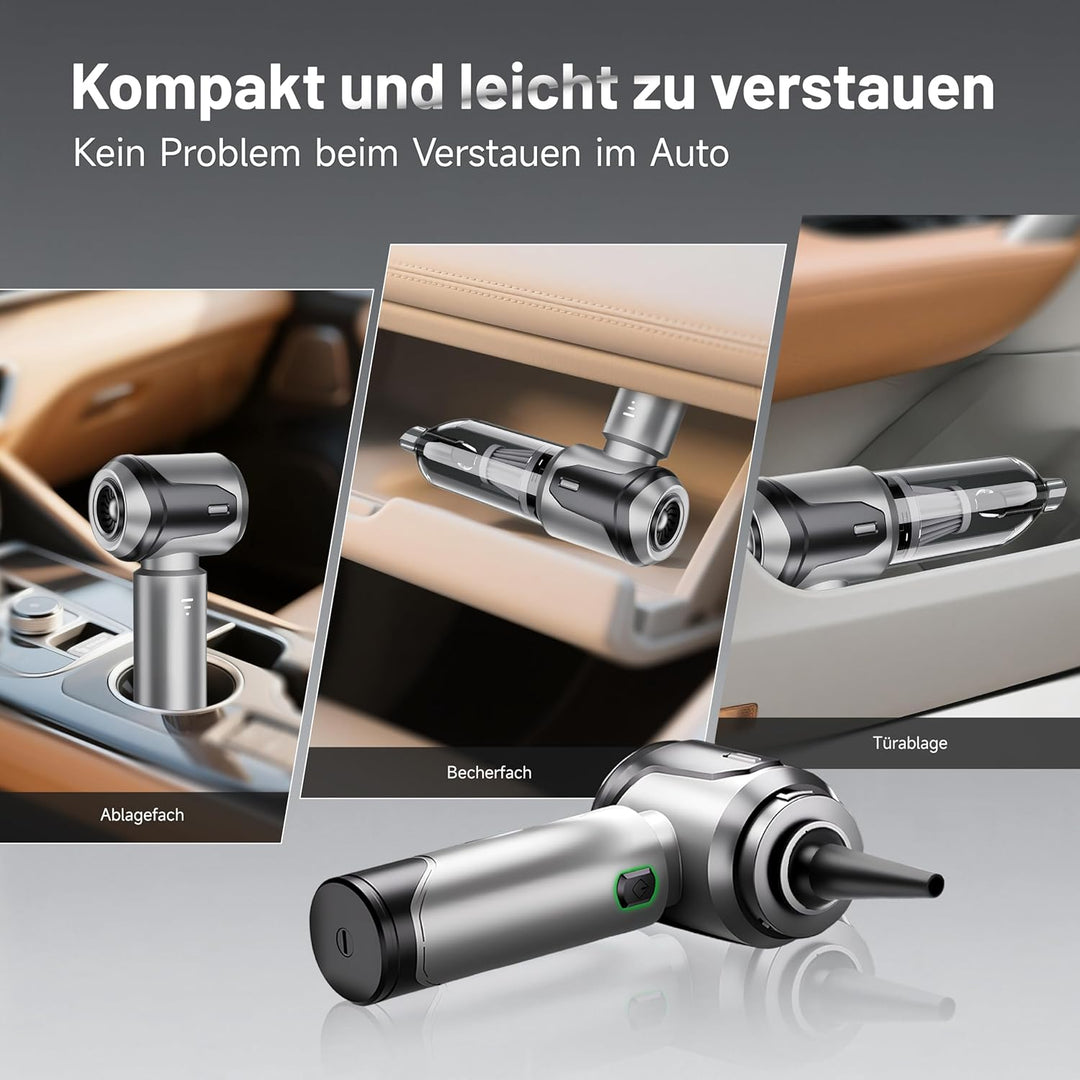 Handstaubsauger - 22000Pa Autostaubsauger mit 3 Stufen Saugstärke & bürstenloser Motor, 8000 U/min e