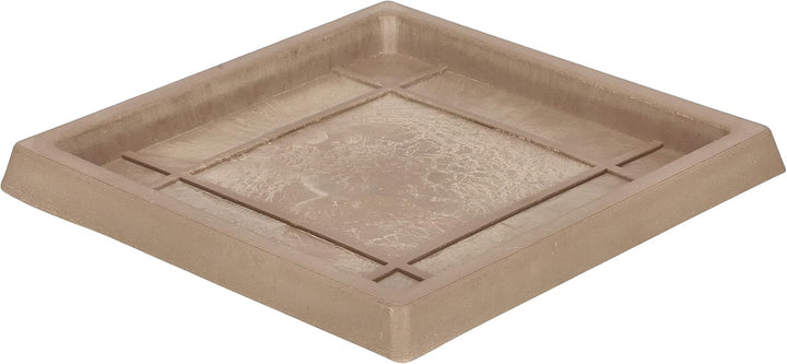 KOTARBAU® Blumentopf Pflanzgefäss aus recycelten Materialien 26x26x12,7cm mit Untersetzer 23x23x2cm