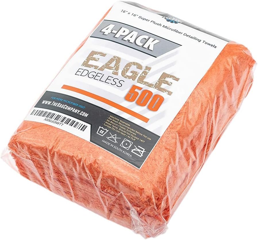 The Rag Company - Eagle Edgeless 500 (4er-Pack) professionelle koreanische 70/30-Mischung, super Plü