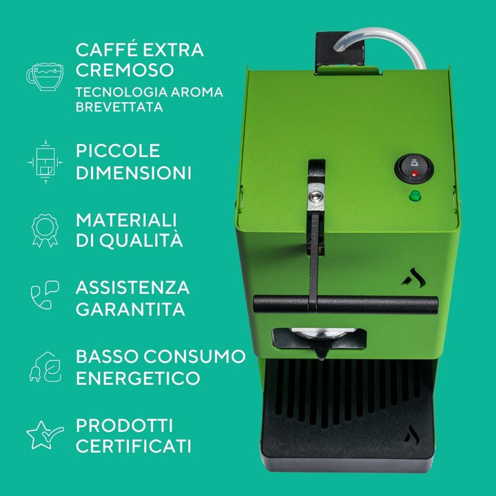 Aroma E.GO Kaffeepadmaschine für ESE-Pads 44 mm (weiss), Weiss