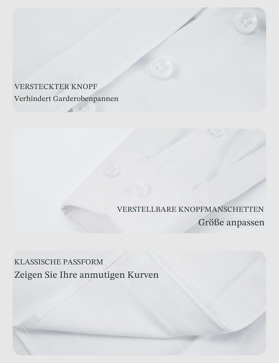 Tapata Damen Button Down Shirts Klassisch Fit Lange Ärmel Blusen Stretch Tops für Arbeit Business Ca