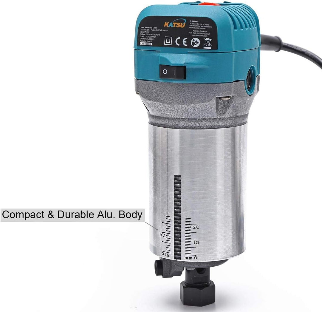 KATSU Einhandfräse Electric Hand Holz Oberfräse Kantenfräse Holzschneider Router Joiners Werkzeug 22