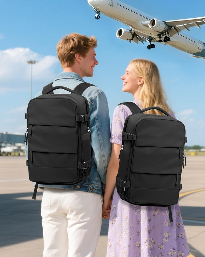 SZLX Grosser Reiserucksack Damen,Vakuum Rucksack mit Pumpe Ryanair Handgepäck 40x30x20 Herren, Wizza
