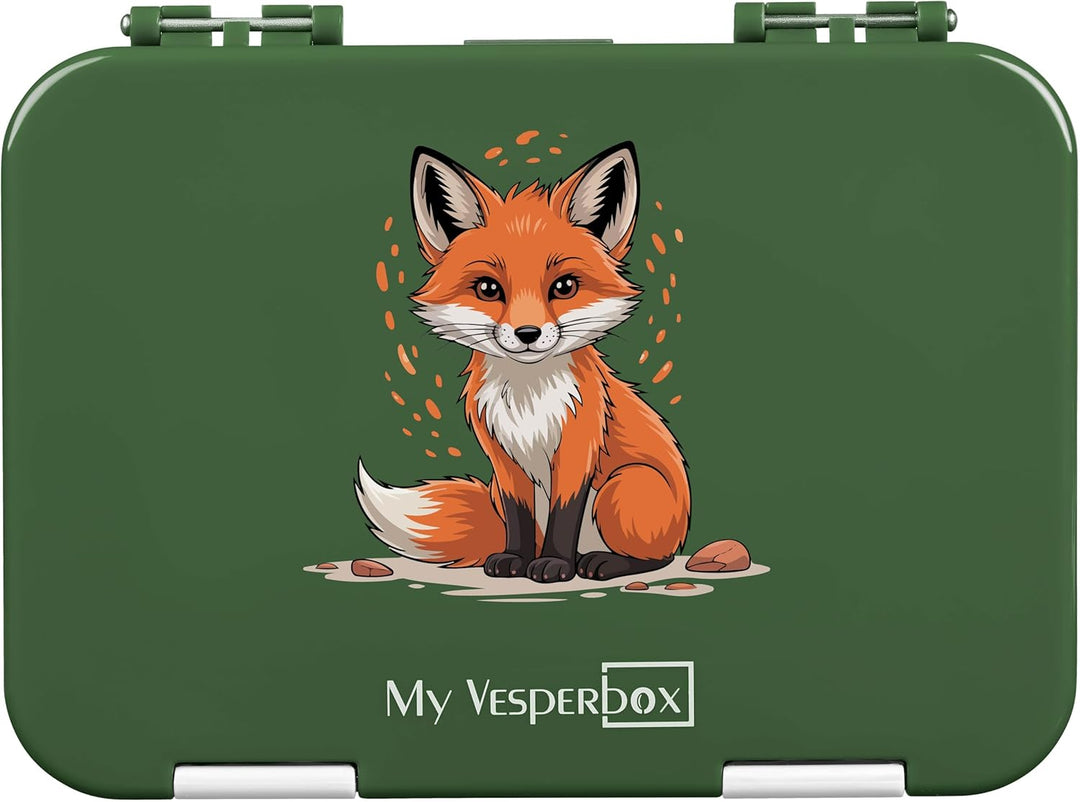 My Vesperbox – Len - Bento Box Kinder - Lunchbox mit 4+2 Fächern - extrem robust – Brotdose – Brotbo