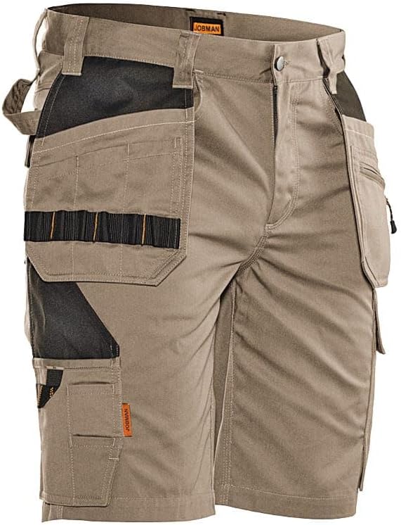 Jobman Kurze Arbeitshose 2722 Khaki/Schwarz Gr. 48 48 Khaki/Schwarz, 48 Khaki/Schwarz