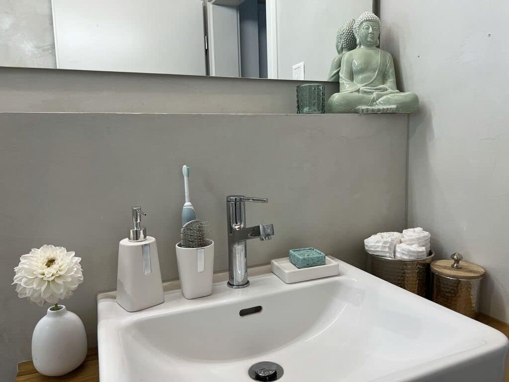 Badezimmer Set beige 3-teilig aus Naturstein Dolomit Sonana