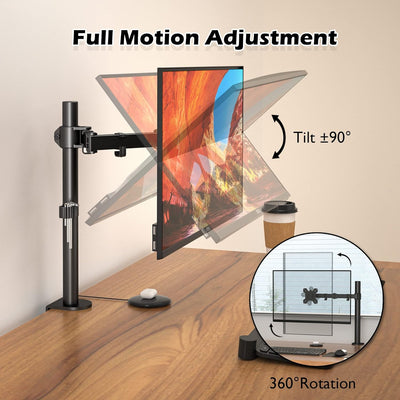 BONTEC 13-32 Zoll Monitor Halterung für LED LCD Bildschirme bis 10 kg, Monitor Tischalterung 1 Monit