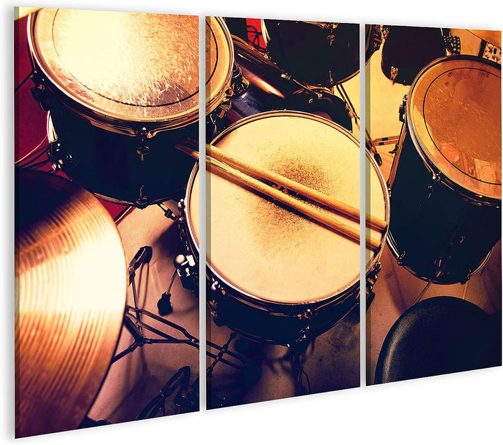 islandburner Bild auf Leinwand Schlagzeug Drumsticks Kinderzimmer Jugendzimmer Studio Musikschule Bi