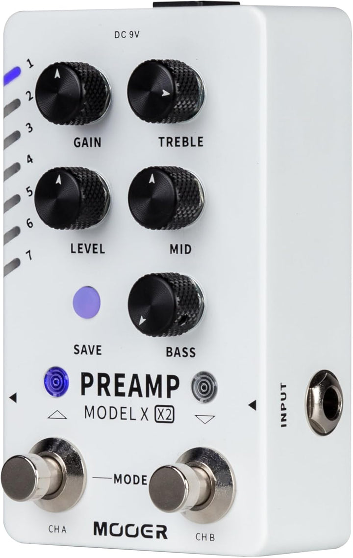 Mooer Preamp Model X2 - Dual-Channel Digital Preamp Pedal