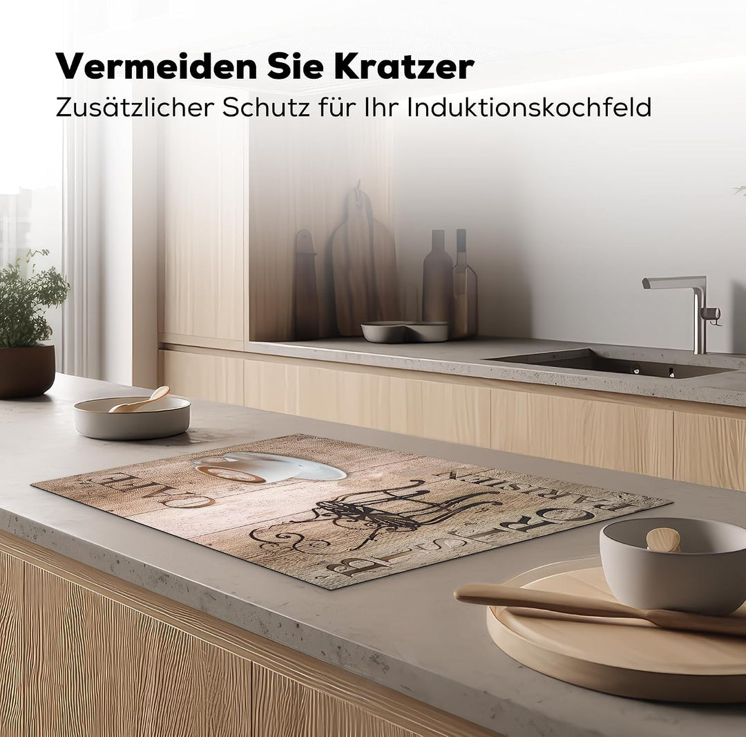 KitchenYeah© Herdabdeckplatte Einteilig Abdeckplatten Cerankochfeld Cafe 51L x 77B cm, Cafe 51L x 77