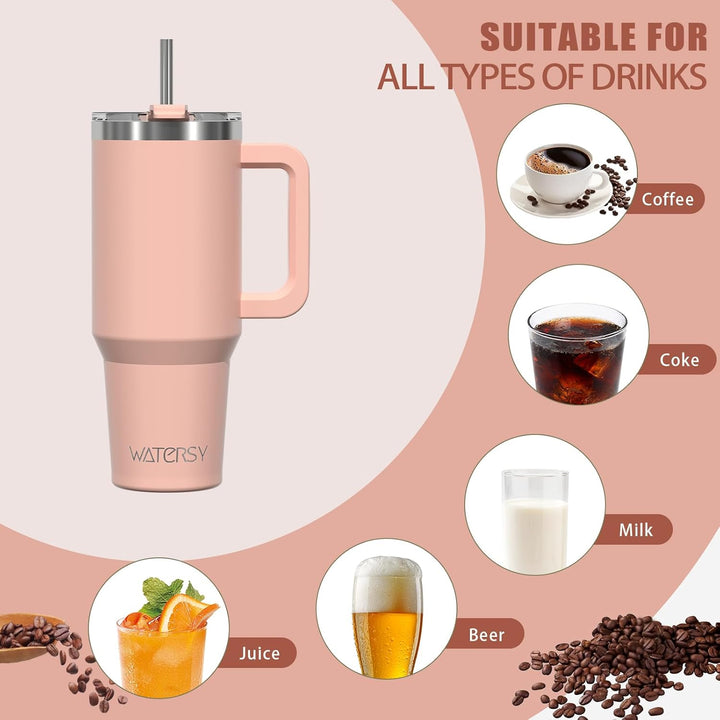 WATERSY 30oz Kaffeebecher to Go Thermobecher Doppelwandiger Edelstahl Vakuum Auslaufsicher Trinkbech