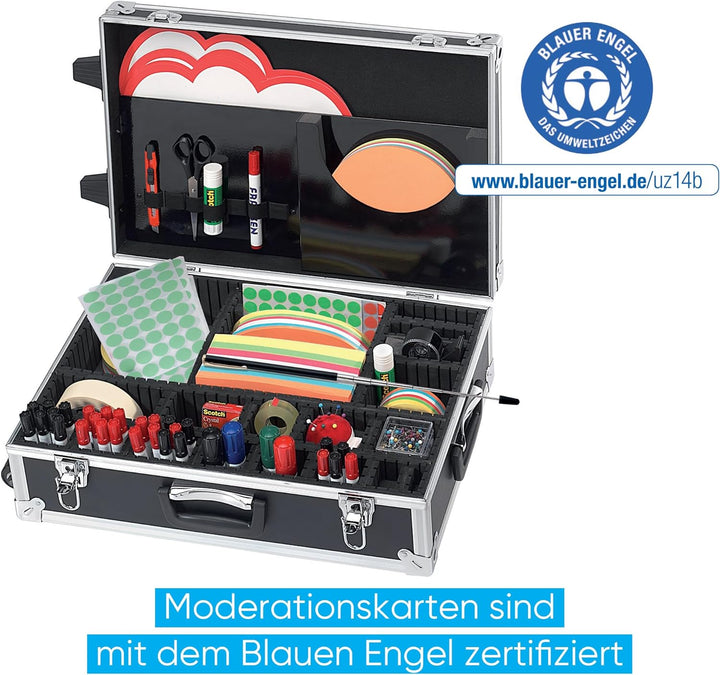 FRANKEN Moderationskoffer Trainer, Moderatorenkoffer mit Inhalt, über 3.000 Teile, Aluminium, UMKR K