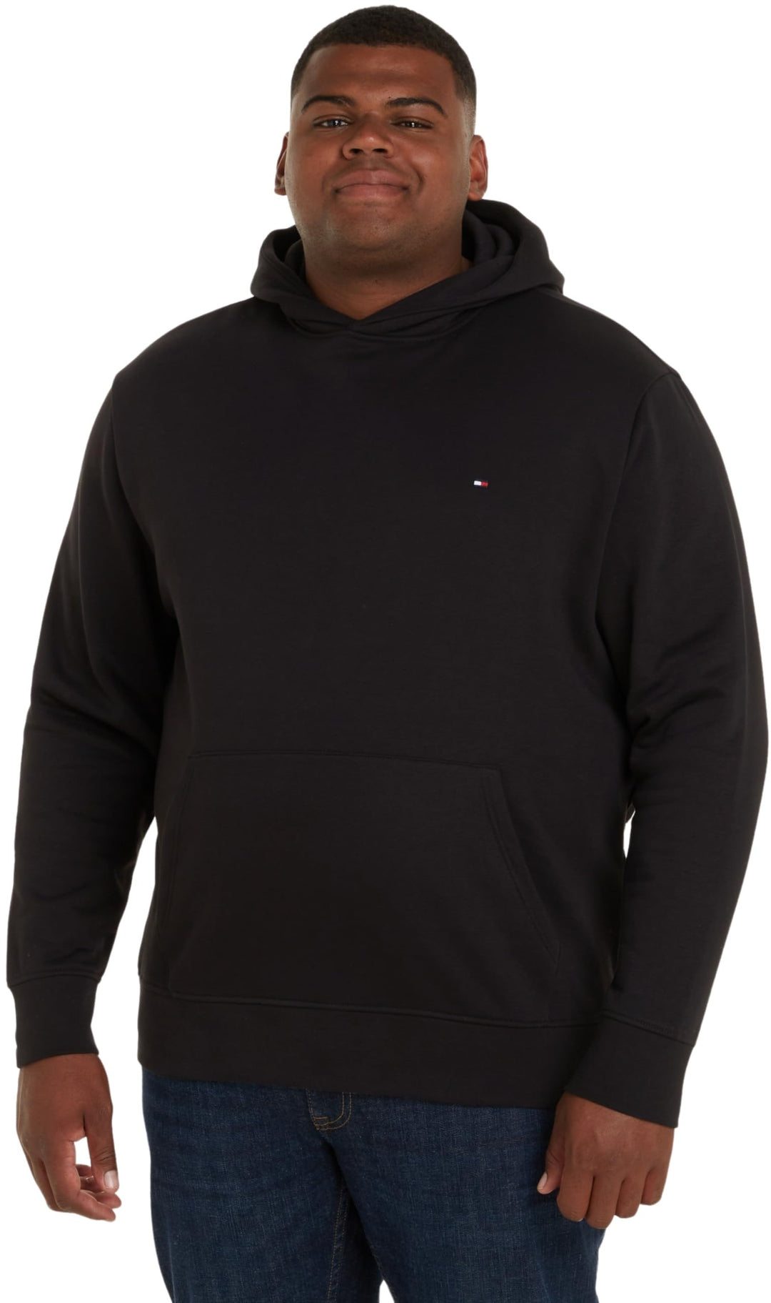Tommy Hilfiger Herren Flag Logo Hoody Mw0mw34266 Schwere Strickwaren (1er Pack) M Schwarz (Black), M