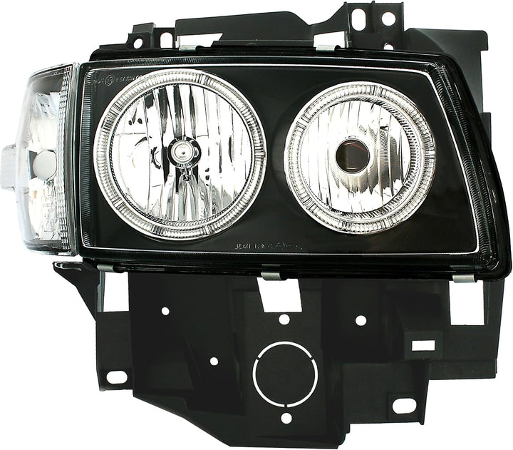 AD Tuning 960418 Angel Eyes Scheinwerfer (4-teilig), Klarglas Schwarz, Blinker
