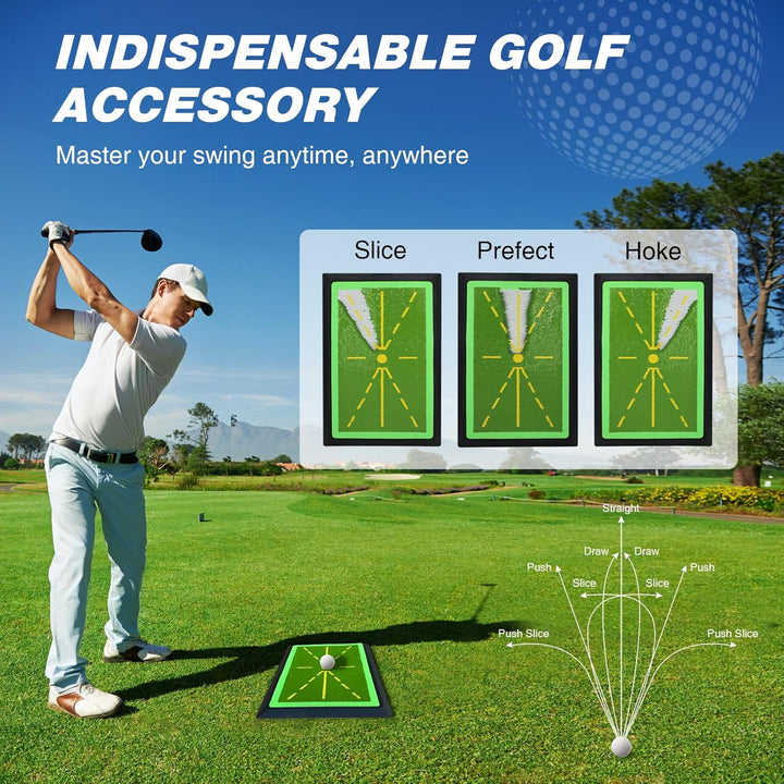 Golf-Trainingsmatte & Golfschaukelmatte – Übungsmatte Mit Rutschfester Gummibasis Für Präzises Balls