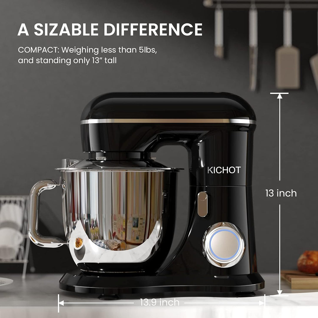 KICHOT Küchenmaschine Knetmaschine, 10-Gang Küchenmaschine, 4,5L Kuchenmixer, Rührmaschine mit Schne