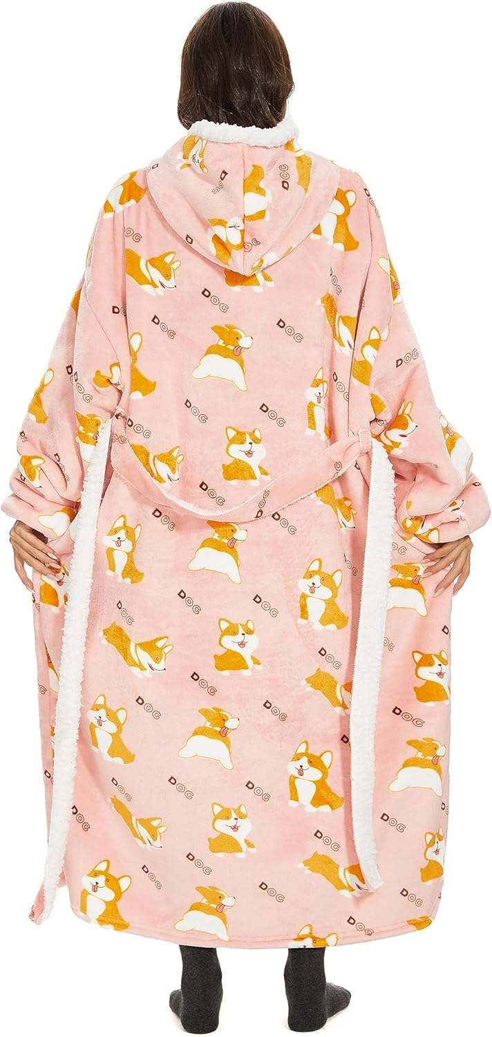 Oversized Hoodie Decke Damen，Verlängern Decken Hoodie,Extra Dick und Warm Deckenpullover，Blanket Hoo