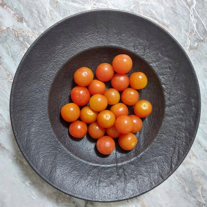 Wilmax | Tiefe Schalen - 2 Stück 25,5 cm / 350 ml | Schwarze Pastateller | Natursteintextur | Für Pa