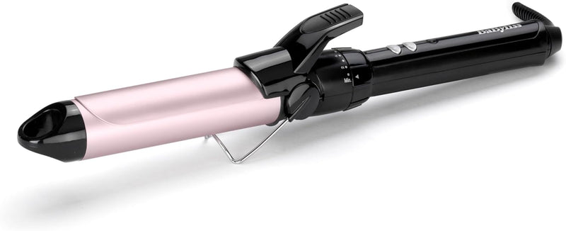 BaByliss 32mm Lockenstab mit Klammer mit grossem Durchmesser für natürliche, lose Locken, Schwarz 32