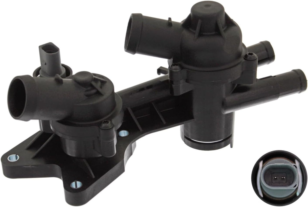febi bilstein 45081 Thermostat mit Gehäuse, Dichtung und Temperaturschalter , 1 Stück