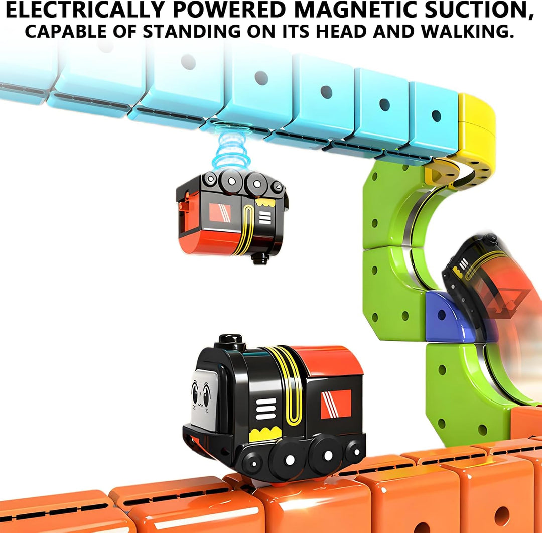 Clickrail Magnetische Schwebebahn Spielzeug, Elektrische Zug Set mit Motor & 360° Loopings - Kreativ