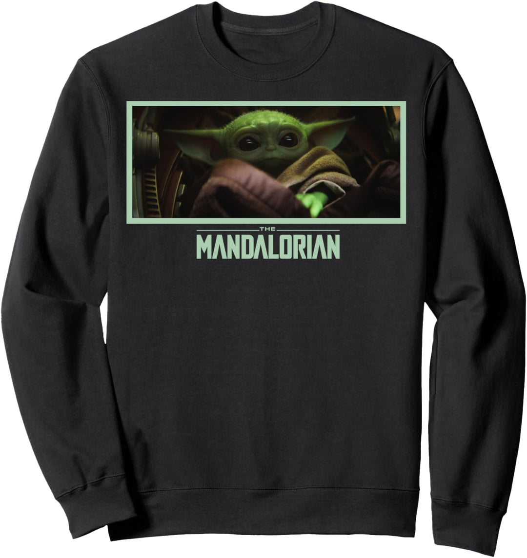 Star Wars The Mandalorian The Child Stare Logo Panel Sweatshirt