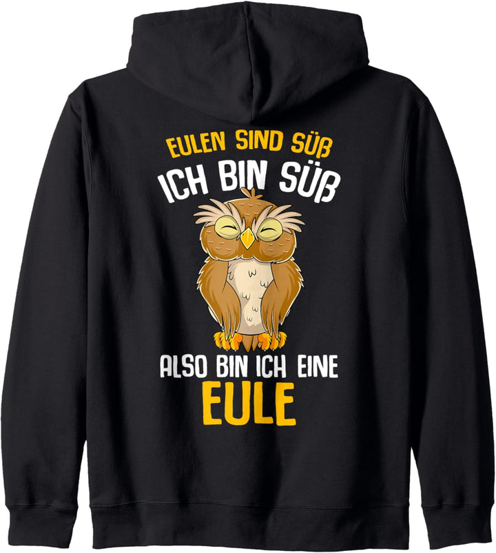 Eulen sind süss Kinder Damen Mädchen Eule Kapuzenjacke