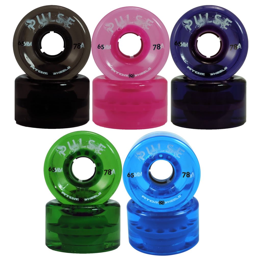 Atom Pulse Outdoor Quad Skating Rollen rose 4pk, rose 65mm x 37mm