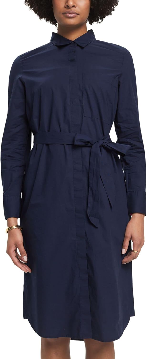 ESPRIT Damen 033ee1e328 Kleid 32 400/Navy, 32 400/Navy