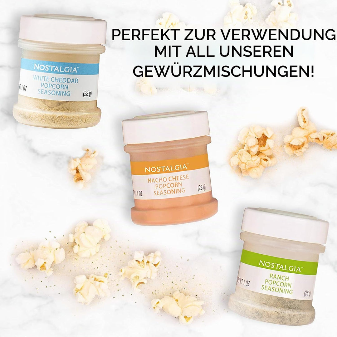 Nostalgia CLHAP12AQ Classic Retro Healthy Heissluft-Tisch-Popcorn-Maker, macht 12 Tassen, mit Kernel