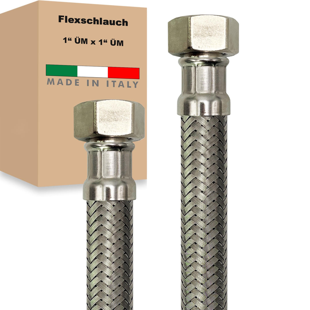 Flexschlauch ÜM x ÜM Edelstahl Panzerschlauch Anschlussschlauch Sanitär Armaturenschlauch Hauswasser
