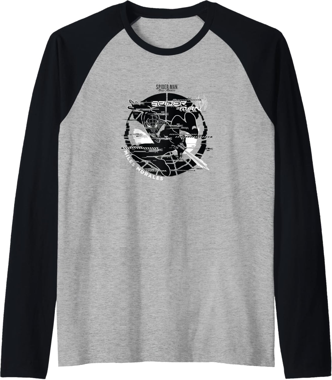 Marvel Spider-Man: Miles Morales Glitch Circle Raglan