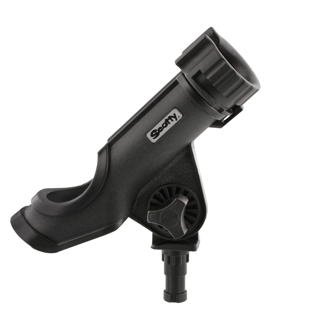 Scotty Rutenhalter 229 mit Verriegelverschluss, Bootsrutenhalter Boote Belly Schwarz, Schwarz