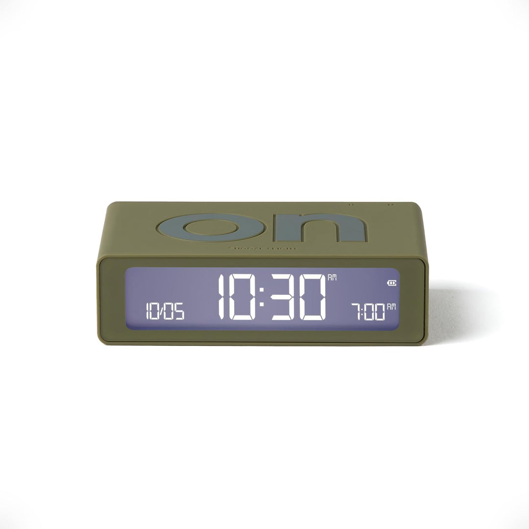 Lexon Flip Mini Reisewecker, digitaler LED-Wecker mit On/Off-Funktion, Einstellbarer Helligkeit, wie