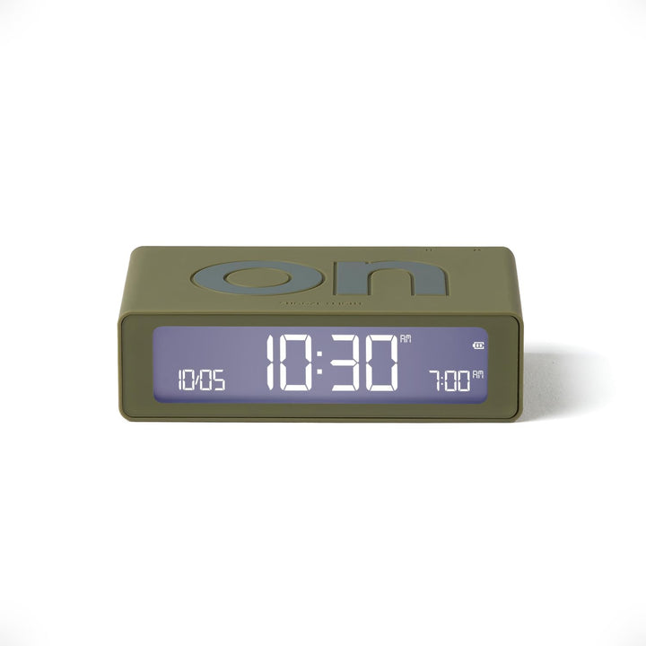 Lexon Flip Mini Reisewecker, digitaler LED-Wecker mit On/Off-Funktion, Einstellbarer Helligkeit, wie