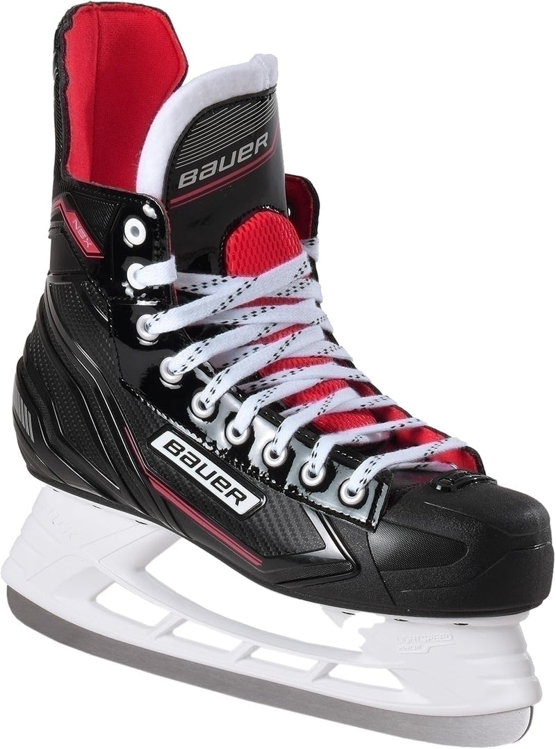 BAUER Herren Eishockey Schlittschuhe NS Senior, Schwarz-Rot, XS (33,5)