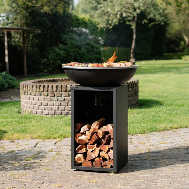 Plancha Grill Amigo Edelstahl Grillplatte BBQ Feuerschale Edelstahl mit Feuerplatte Outdoor Küche Gr