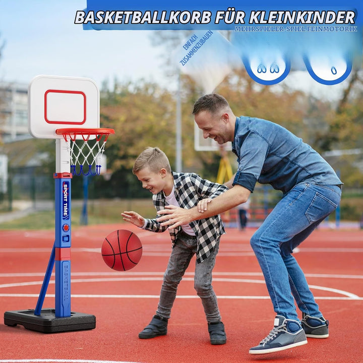 Basketballkorb für Kinder 3-5, Höhenverstellbar Basketball Stander, Mini Basketballkorb Indoor Outdo