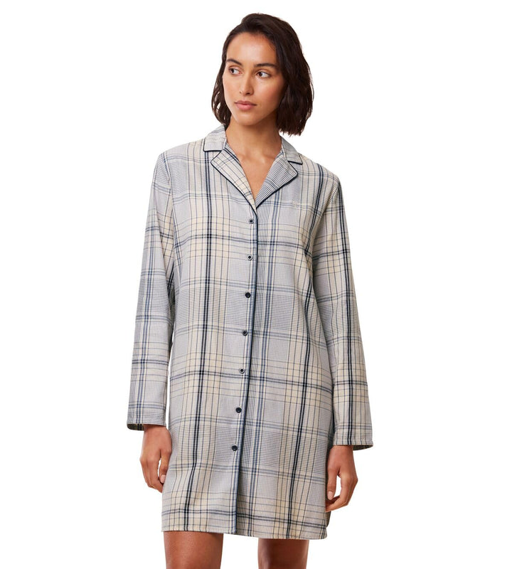 Triumph Damen Boyfriend Ndw X Checks Night Shirt, Blue - Light Combination
