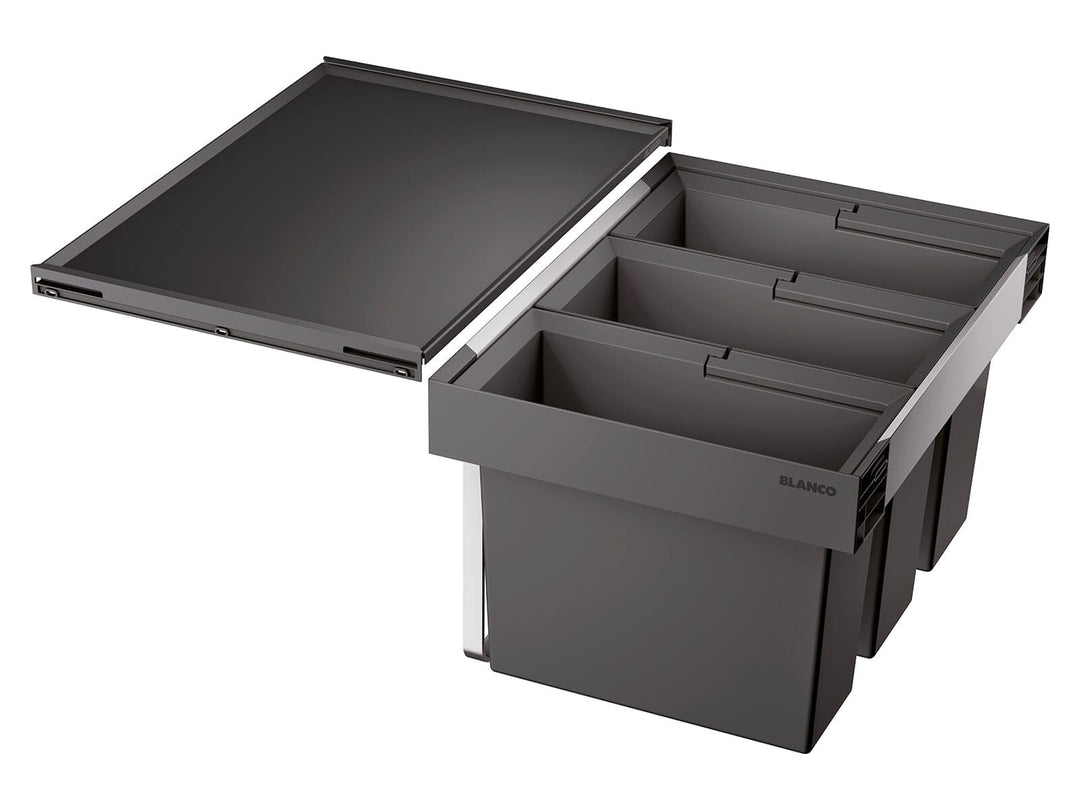 BLANCO Flexon II 60/3, Müllsystem für die Abfalltrennung in der Küche, mit 3 Mülleimern (je 15 l), z