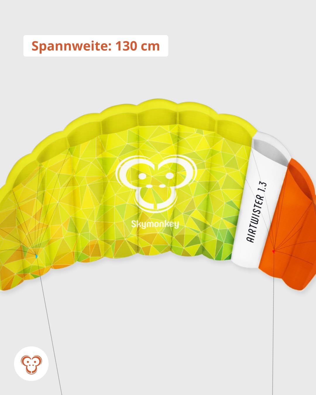 Skymonkey Airtwister Lenkmatte inkl. Packsack & Flugschlaufen - Lenkdrachen bereits fertig angeleint