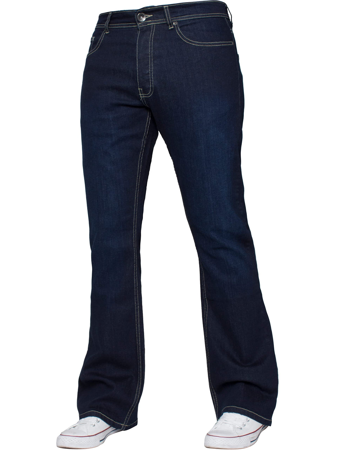 Enzo Herren Bootcut Jeans 28W / 30L Indigo, 28W / 30L Indigo